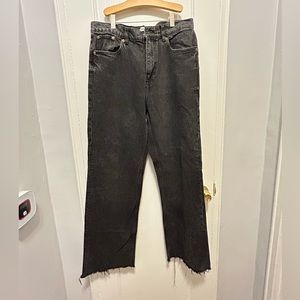 Straight leg wide leg jeans